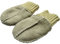 Baby Lammfell Handschuhe/Fäustlinge (ECHTES LAMMFELL) Mit Strickbündchen (HELLGRAU)