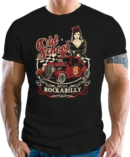 GASOLINE BANDIT T-Shirt original Biker Racer Rockabilly Hot-Rod Design: Old School Rock