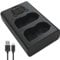Dot.Foto EN-EL15, EN-EL15b, EN-EL15c Fast USB LCD Dual Battery Charger (MH-25 type) for Nikon D610, D750, D810, D800, D850, D880, D7100, D7200, D7000, D7500, Z6 II/III, Z7, Z8, Zf