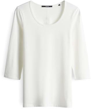 someday Damen Dreiviertelarmshirt | Jerseyshirt Kain Slim mit aus Modal Mix Milk, 42