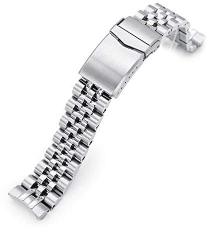20mm Angus-J Louis 316L SS Uhrenarmband für Seiko Mini Turtles SRPC35, geschlossen, V-Verschluss