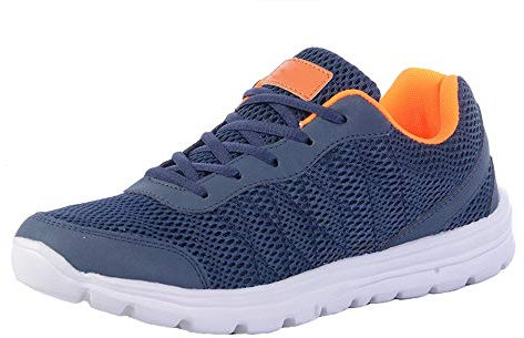 T686C-10 Navy Textile/Mesh Trainers Size 10 UK