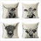 Deko Kissenbezug 40x40cm 4er Set Schwarze Baise Kuh , Kissenbezüge Baumwollleinen für Sofa Dekokissen Wohnzimmer Schlafzimmer, Modern Kissenhülle Garten Kissen Sofakissen Couchkissen Zierkissen