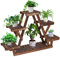 GIANTEX Scaffale Portapiante, Supporto per Fiori a 6 Ripiani in Legno, con Design Multifunzionale per Piante Libri e Decorazioni, da Esterno e Interno, Come Giardino, Balcone, Salotto (99x25x64,5cm)