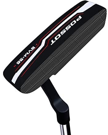 POSSOT Golf-Putter für Herren & Damen, Rechtshänder-Klingen-Putter, CNC-gefrästes Gesicht, 86,4 cm langlebiger Stahlschaft, rutschfester Griff für Anfänger und Profis