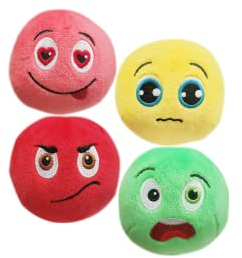 TONGKTAI Plüsch Hundespielzeug, 4Pack Quietschendes Spielzeug Weich Gefüllte Plüschbälle Hundeball, Kauspielzeug interaktives Apportierspiel für Welpen,Kleine, Mittelgroße Haustiere Hund