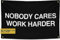 Goldener Dreizack Nobody Cares, motivierendes Fitness-Banner – inspirieren Sie Ihr Training mit diesem Banner – perfekte Fitness-Wanddekoration für Fitnessstudio, Wohnheim – Bleiben Sie motiviert