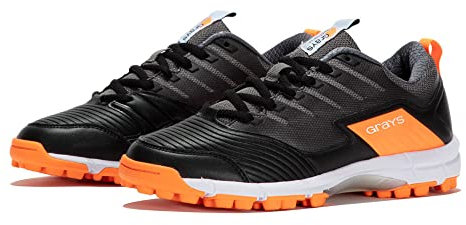 SCARPE HOCKEY SENIOR FLASH 3.0 GRIGIO - NERO/ARANCIONE - NUOVO PER IL 2022/23 (6.5)