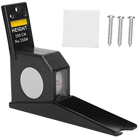 Metrisches Stadiometer, 2 Meter Wandmontiertes Höhen Messband, Wachstumsmess Höhenlineal mit Klebeband und 3 Schrauben, Einziehbare Selbsteinziehend Wand Höhenmesser Lineal für Erwachsene Kinder