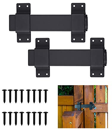 VANROUG 2 Stück Heavy Duty Schiebeschloss Türriegel Riegel Schiebetürschloss,mit Vorhängeschloss Loch Adjustable Gate Latch für Scheune Türen,Stalltür,Gartentür,Innen-und Außenbereich Türschloss
