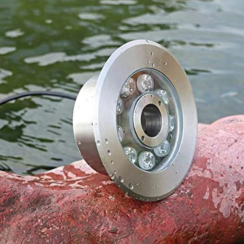Foco De Piscina - Lámpara LED De Iluminación Subacuática, Luz De Piscina De Fuente LED De Acero Inoxidable, Foco De Piscina De Fuente Incrustado IP68 A Prueba De Agua, Luces De Paisaje 12V(Green,24W(1