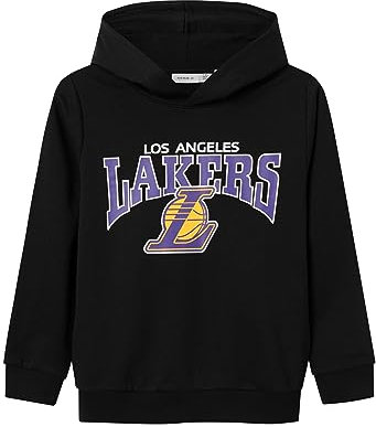 Name IT Nkmjacima NBA Sweat WH BRU Noos Ous Sudadera, Niños, Schwarz, 134-140