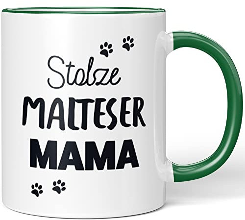 JUNIWORDS Tasse, Stolze Malteser Mama, Grün (1009970)