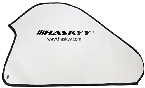 Deichselabdeckung I 90 x 60 cm I Wasserdicht I Deichselhaube für Anhänger Wohnwagen I Weiß I LKW-Plane I Universal Deichselschutzhülle Anhängerkupplung Abdeckung