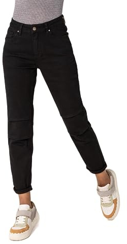 Nina Carter Jeans da donna Boyfriend, a vita alta, stile vintage, effetto lavaggio