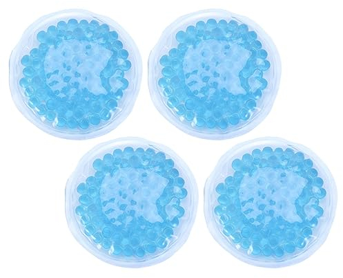 Healeved 4stücke Runde Gel-kühlpacks Und Heiße-kalte Kompressen Für Brusttherapie Wiederverwendbar Schmerztherapie Physiotherapie Zuhause Blau
