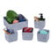Relaxdays Schubladen Organizer, 5-teiliger Schrankorganizer für Kleiderschrank, Schublade uvm., aus Filz, 2 Größen, grau