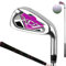 Mazze da Golf per Destrorsi in Ferro da N.7 per Uomini e Donne, Corpo in Carbonio Singolo/Acciaio R Level per Principianti, + 1 Pallina da Golf (Viola, Grafite (Donna))