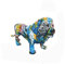 eLymwoo Große Skulptur, Löwe, Tiger, Statue, bunt, Wassertransfer, abstrakte Graffiti-Tierskulptur, Heimdekoration, Geburtstagsgeschenk, Wohnzimmer, Arbeitszimmer, Kunstdekoration, 25,4–35,6 cm (D,