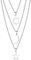 JewelryWe Schmuck 3pcs Freundschaftskette Bester Freund Halskette Edelstahl Kette mit Sonne Mond Sterne Anhänger Freundschaft Geschenk für Schwester Frauen Mädchen Silber