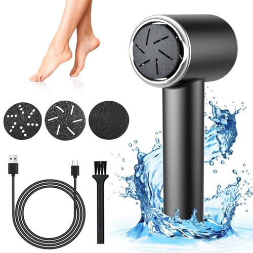 Hornhautentferner Elektrisch Hornhautentferner Tragbare Hornhautentferner Wiederaufladbar IPX6 Wasserdicht Hornhautentferner mit LED Display für Profi Fußpflege Pediküre