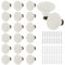shaojian 20Pcs Ceramic Door Knobs Set Vintage Drawer Knobs Decorative Kitchen Cabinet Handles with Screws Round Antique Wardrobe Pulls Cupboard Handles for Closet, Cupboard, Furniture (White)