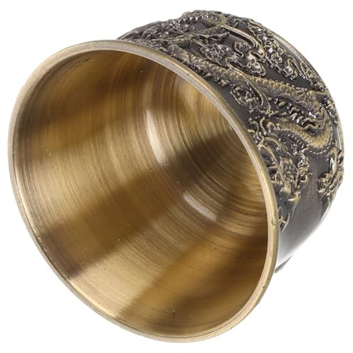 TOPBATHY Servizio da tè in bronzo con drago e tazza da tè antica bicchiere d'acqua tazze da tè cinesi bicchieri antichi tazze da tè asiatiche tazze da tè antiche tazze d'epoca Brown