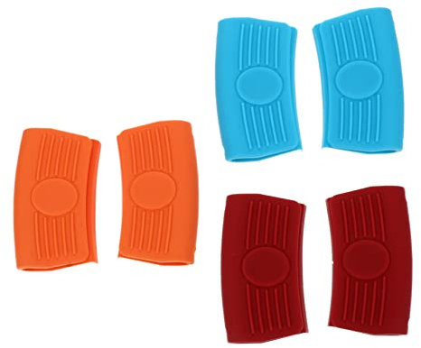 OKUMEYR Support De Poignée De Casserole En Silicone Pour Poêle À Frire En Fonte Protège Les Mains De La Chaleur