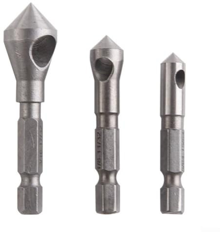 Drill Bits,Drill Bit Set, Deburring Drill Bit, Countersink Deburring Drills For Cross Holes And Straight Edges Suitable For MDF, Plywood, Acrylic