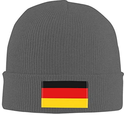 xinchenxin Beanie-Mütze mit Deutschland-Flagge, Strickmütze, Wärme, für Herren und Damen, Deep Heather, Einheitsgröße