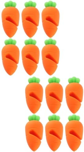 SHOWERORO 12 STK Überlaufschutz für Topfdeckel topfdeckelhalter Pot lid Holder Kochstopper für die Küche Deckel-Spill-Stopper Cartoon auslaufsichere Heber Karottenkochstopper Kieselgel