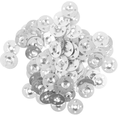 CANIGHT 100pcs Foam Insulation Board Load Washers Metal Fasteners for Foam Board Fixing Easy Installation Insulation Washers for Ceiling Tiles and Plasterboards