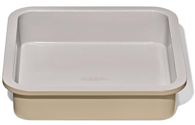 OXO Good Grips Moule à gâteau carré anti-adhésif en métal enduit de céramique 22,9 cm – Biscuit