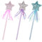Giantree Lot de 3 baguettes magiques en forme d'étoile pour enfants, baguette magique à paillettes, pour anniversaire, mariage, fête, cosplay, jeu de rôle, jouet (rose + bleu + violet)