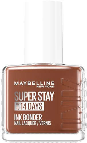 Maybelline New York Superstay Ink Bonder Vernis Ongles Choco-Latte 12ml | Technologie Nail Bonding, Renforce ongles abîmés 14 jours, Couleurs intenses pigmentées, Protection après UV salon