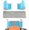 OUGPIU Soporte Lateral para Silla de Ruedas,Cojín de pie Ajustable Individualmente,Adecuado para Personas Mayores y Personas con Discapacidad