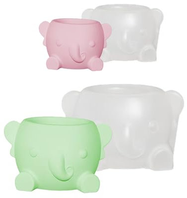2pcs Versatile Flower Pots Elephant Garden Planter Silicone Succulents Vase and Pen Holder Mold Jewelry Tool Decorative Elephant Flower Pot Mold