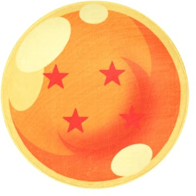 SD TOYS - Teppich für den Innenbereich, 60 x 60 cm, Kugel, 4 Sterne, Dragon Ball