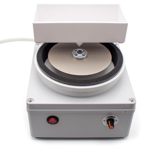 LeTkingok Elektrischer Flachschleifer, 125mm Wassergekühlte Diamant-Schleifmaschine Stufenlose Geschwindigkeit von 0–5000U/min für Messer/Edelsteine/Lapidar