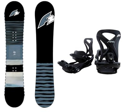 F2 Set Snowboard Reverse Blau + Sonic Pro Bindung Größen wählbar
