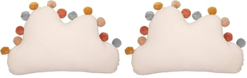 Atmosphera - Kinderkissen Wolke - Baumwolle - 30x50 cm - Mehrfarbig (Packung mit 2)