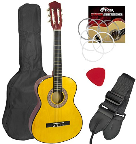 Mad About CLG1-44-PACK Spanische klassische Kindergitarre , volle Größe, für Anfänger im Alter ab12+