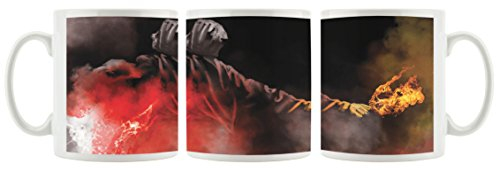 Ultras Pyro Kunstleinwand als Bedruckte Kaffeetasse/Teetasse aus Keramik, 300ml, weiß