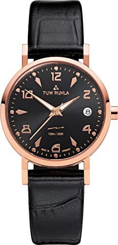 TUW Ruhla Thuringia Vintage Quartz 61132-024502 Damenarmbanduhr Klassisch schlicht