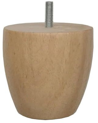 Furniture Legs Europe Möbelfuß rund Holz Höhe 8 cm (M8) | Hohe Qualität und nachhaltiges Holz mit transparentem Schutzlack