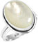 Jeweloporium 925 Silber Ringe für Frauen Größe 64(20.4) Weiß Echt Perlmutt Edelstein Jahrgang Silber Ringe Hochzeit Geschenk Solitär Schmuck