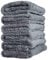 Kaeshaep 6er Set Premium Flausch Randlos Mikrofasertücher (Grau)