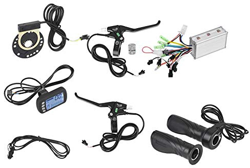 Wakects Kit Pannello LCD per Controller Motore brushless, Scatola di Controllo Brushless per Motori Regolazione velocità Freno per Bici elettrica Scooter per Bici elettriche(36V/48V 250W/350W)