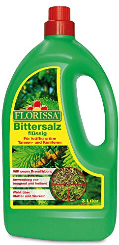 Florissa Bittersalz flüssig 3L | Magnesiumsulfatlösung für kräftig-grüne Tannen und Koniferen | sofort einsetzbare Fertiglösung hilft gegen Braunfärbung