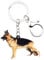 WEVENI Acryl niedlichen deutschen Schäferhund Schlüsselanhänger Charms Schlüsselanhänger Neuheit Schmuck für Frauen Mädchen (Braun)